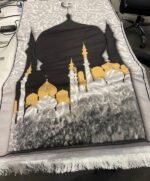⁦سجادة صلاة مبطنة كبيرة الحجم مانعة للانزلاق براحة فائقة⁩ - الصورة ⁦5⁩