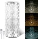 ⁦عرض قطعتين: أباجورة كريستال مضيئة وفواحة عطر وترطيب⁩ - الصورة ⁦2⁩